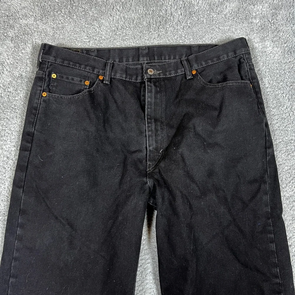 Levi's 550 Relaxed Fit‎ Jeans Mens 42x30 Black Excellent Tapered Leg Denim